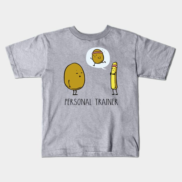 Potato Personal Trainer Funny Workout Humor Premium Gift Premium Kids T-Shirt by Alema Art